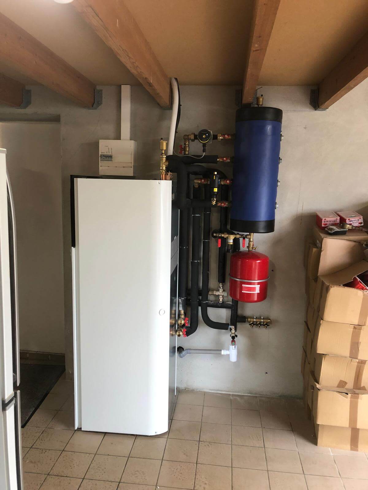 Suite de pose d’une pompe à chaleur air/eau à Challans en Vendée